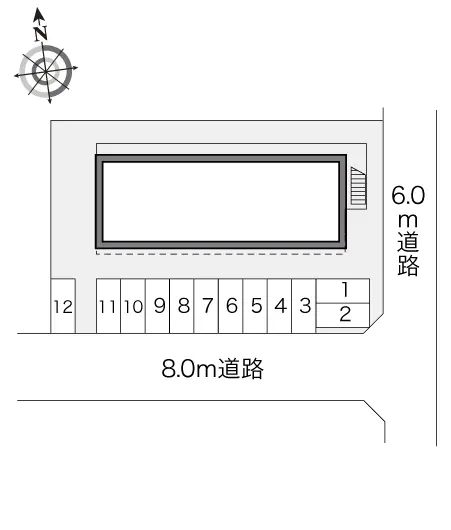 ★手数料０円★岡山市北区新屋敷町１丁目 月極駐車場